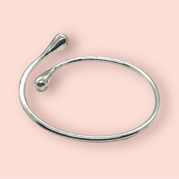 Retro Sterling Silver Bypass Bangle Bracelet + Gift Box - Picture 7 of 10